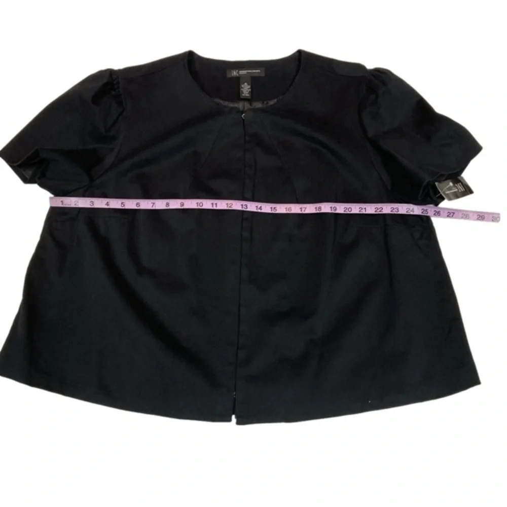 INC International Concepts Jacket Blazer, 3X, Black Boxy Cropped, New w Tags - Picture 6 of 10